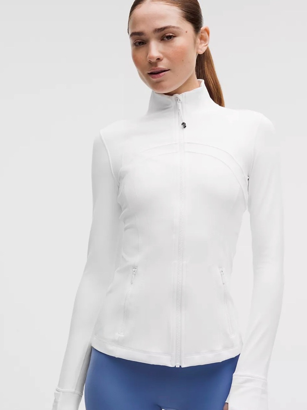 lululemon athletica white define jacket, size 12